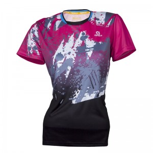 Apacs Ladies Dri-Fast Logo T-Shirt (RN366P) - Pink/Black