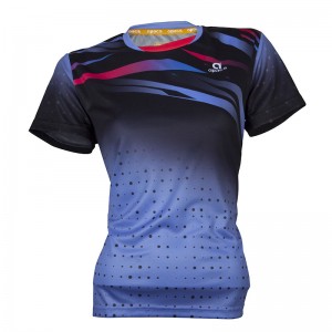 Apacs Ladies Dri-Fast Logo T-Shirt (RN367P) - Black/Purple